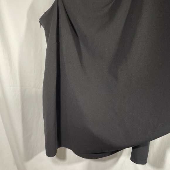 NWT $119 Adrianna Papell [PLUS Size 20W‎ ] One Shoulder Crepe Top in Black - Picture 7 of 12